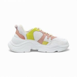 SCHUTZ Leather Lace Up Trainer Sneakers